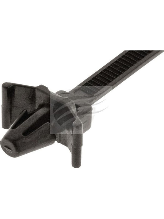 Jaylec Pack 100 Cable Tie 150mm X 3.6mm Black Push Mount Uv & Heat Res CT4008 Cable Ties Jaylec - Micks Gone Bush