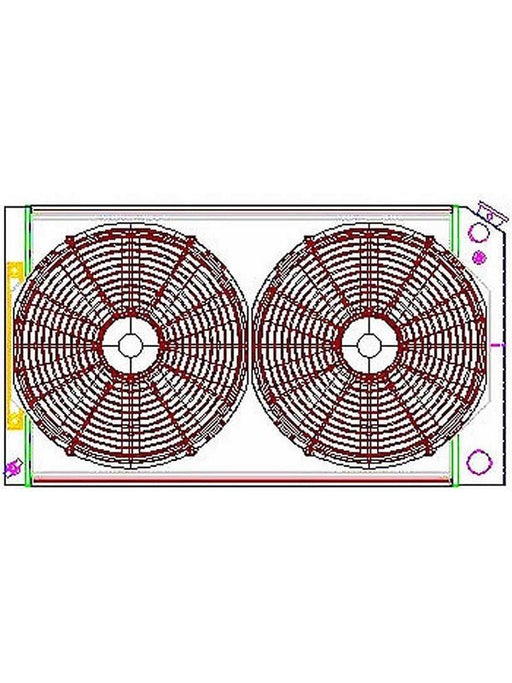Griffin Radiator Combo Unit For GM A and G Body LS Swap CU-70008-LS Griffin - Micks Gone Bush