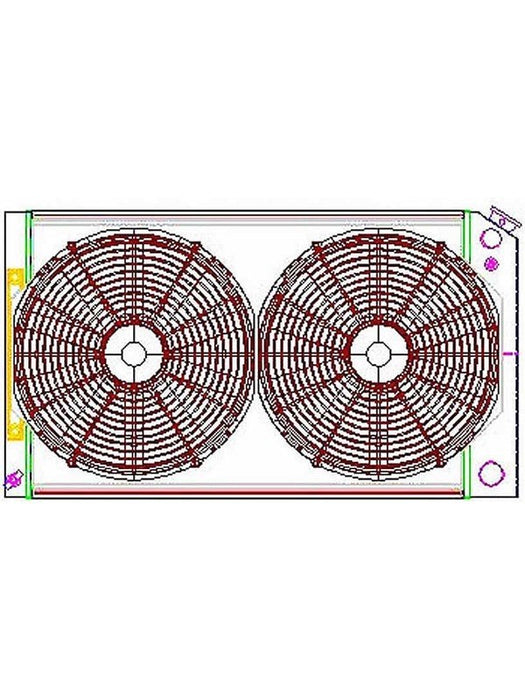 Griffin Radiator Combo Unit For GM A and G Body LS Swap CU-70008-LS Griffin - Micks Gone Bush