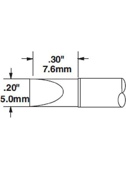 Metcal Cartridge Chisel Large 5MM X 8MM Lg 30Deg CVC-9CH0050S METCAL - Micks Gone Bush