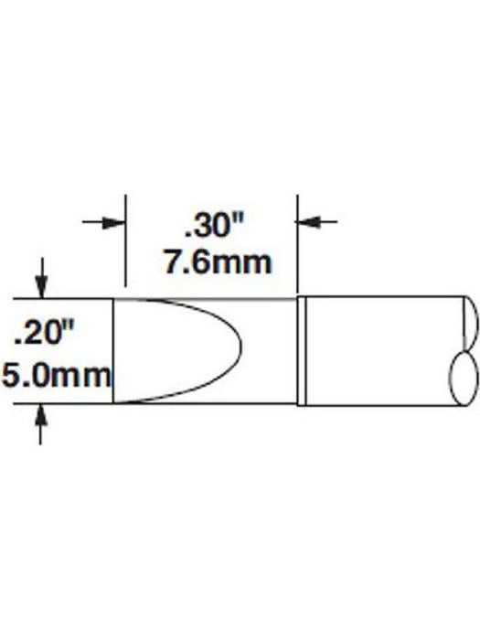 Metcal Cartridge Chisel Large 5MM X 8MM Lg 30Deg CVC-9CH0050S METCAL - Micks Gone Bush