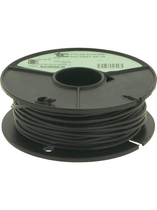 Tycab 4mm Single Core Cable Black 30M [ref Narva 5814-100BK] CW1401 Tycab - Micks Gone Bush