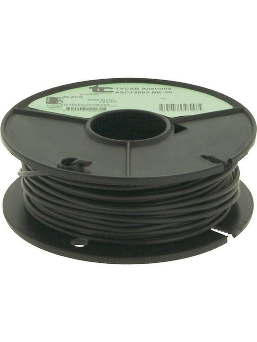 Tycab 4mm Single Core Cable Black 30M [ref Narva 5814-100BK] CW1401 Tycab - Micks Gone Bush