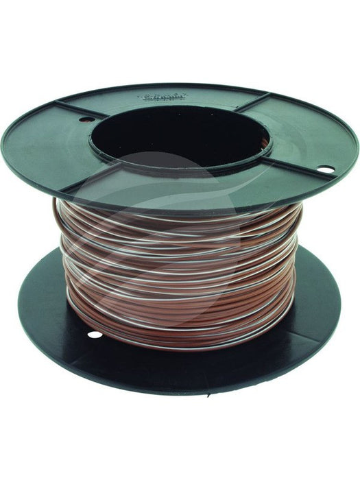 Tycab 4mm Single Core Trace Cable Brown White 100M (23/0.32) (Auto 152) CW1432 Tycab - Micks Gone Bush