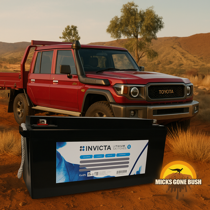 Invicta 12V 200Ah Lithium Battery with Bluetooth — Heavy-Duty Deep Cycle Batteries Invicta - Micks Gone Bush