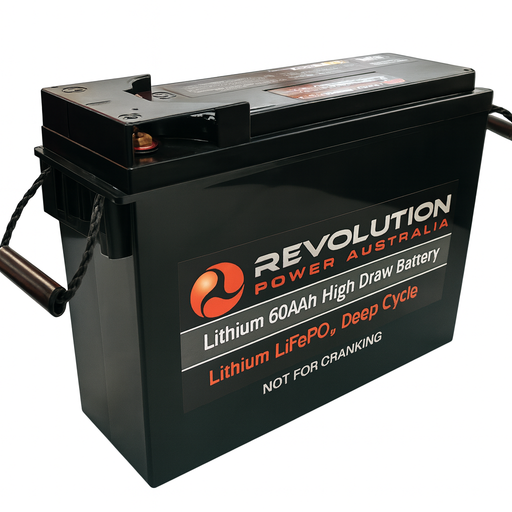 Revolution Power 12V 60Ah Slimline LiFePO₄ Battery – Lightweight High-Draw Deep Batteries Revolution Power - Micks Gone Bush