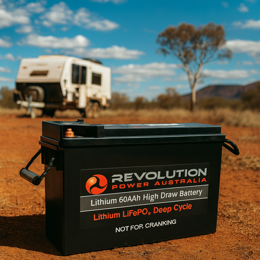 Revolution Power 12V 60Ah Slimline LiFePO₄ Battery – Lightweight High-Draw Deep Batteries Revolution Power - Micks Gone Bush