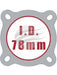 Aunger Exhaust Gasket Universal 3" 4 Bolt Gasket DAPG106R-10 Aunger - Micks Gone Bush