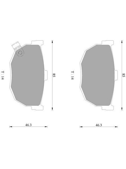 Bosch Brake Pad Rear Set DB1166BL BOSCH - Micks Gone Bush