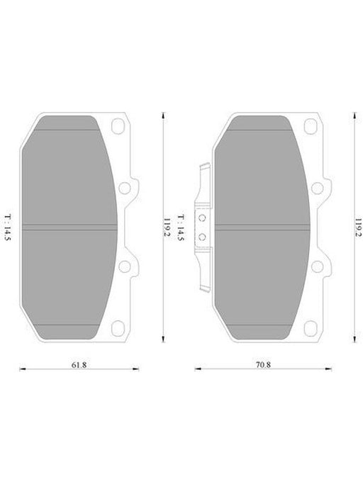 Bosch Brake Pad Front Set DB1170BL BOSCH - Micks Gone Bush