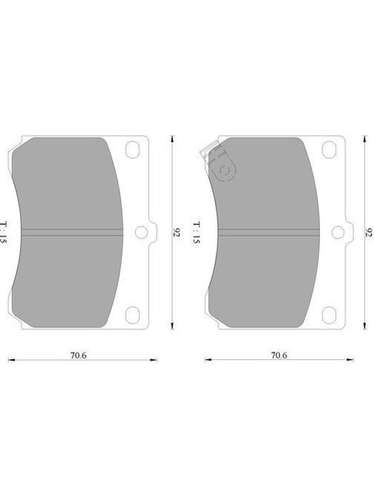 Bosch Brake Pad Front Set DB1177BL BOSCH - Micks Gone Bush