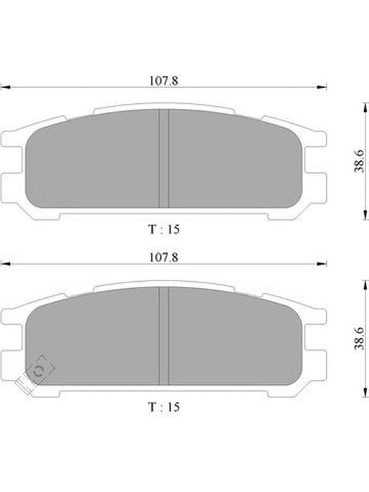 Bosch Brake Pad Rear Set DB1186BL BOSCH - Micks Gone Bush