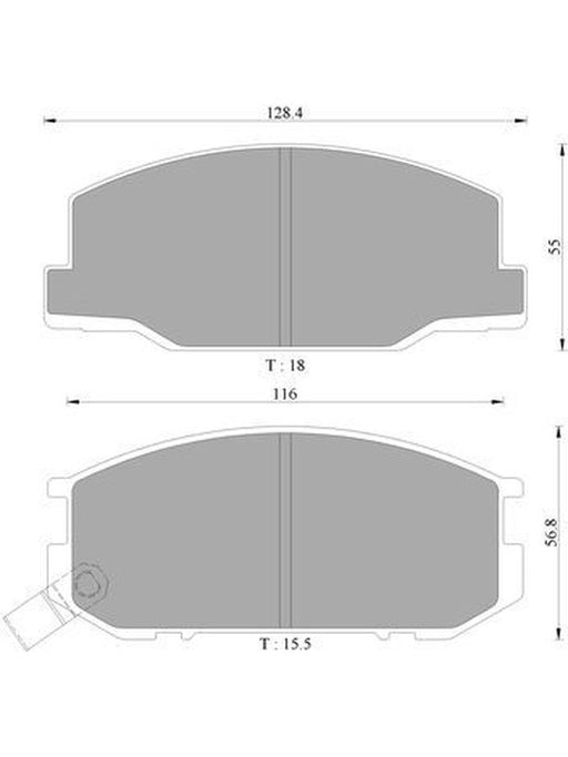 Bosch Brake Pad Front Set DB1208BL BOSCH - Micks Gone Bush