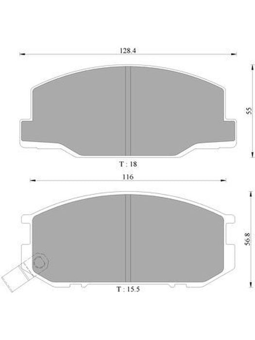 Bosch Brake Pad Front Set DB1208BL BOSCH - Micks Gone Bush
