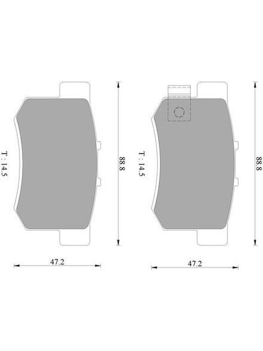 Bosch Brake Pad Rear Set DB1265BL Brake Pads BOSCH - Micks Gone Bush
