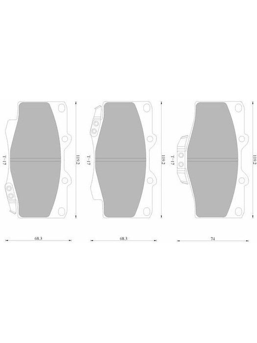 Bosch Brake Pad Front Set DB1323BL BOSCH - Micks Gone Bush