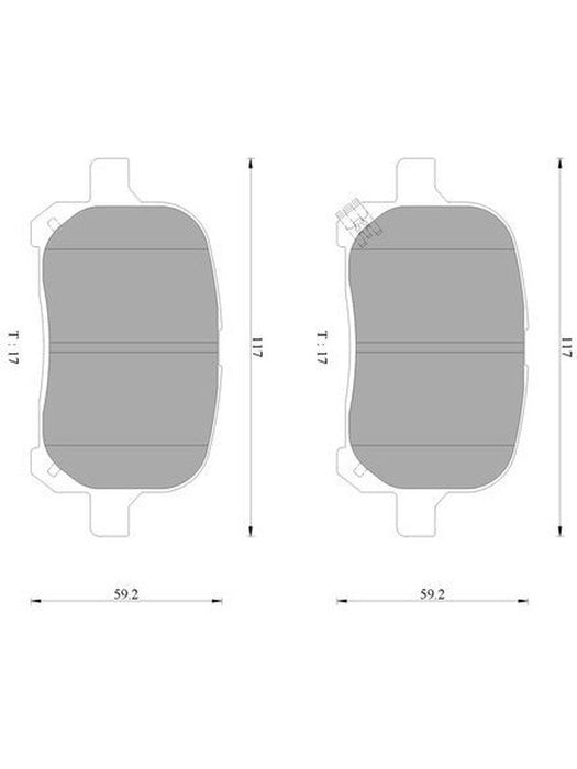 Bosch Brake Pad Front Set DB1345BL BOSCH - Micks Gone Bush