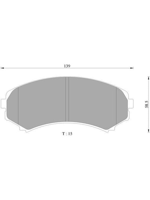 Bosch Brake Pad Front Set DB1388BL BOSCH - Micks Gone Bush