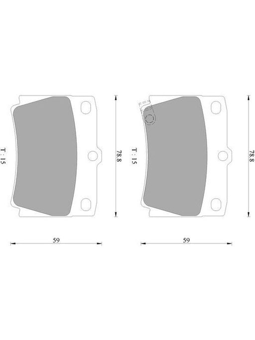Bosch Brake Pad Rear Set DB1390BL BOSCH - Micks Gone Bush