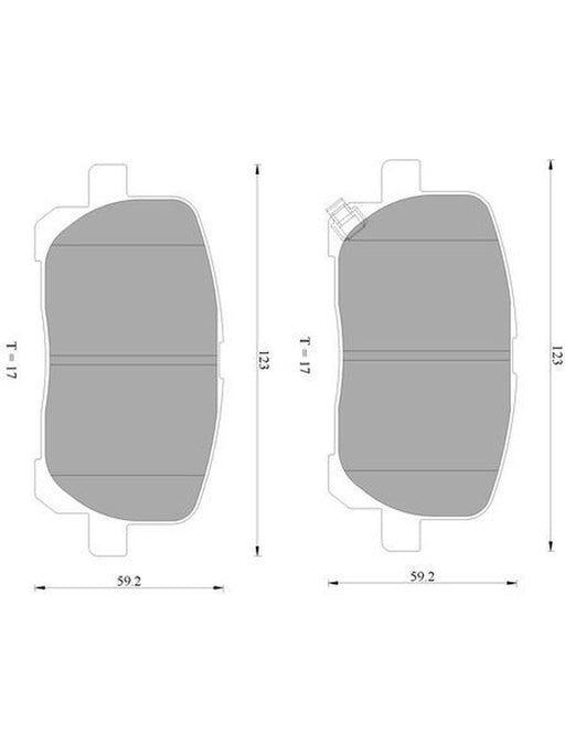 Bosch Brake Pad Front Set DB1487BL BOSCH - Micks Gone Bush