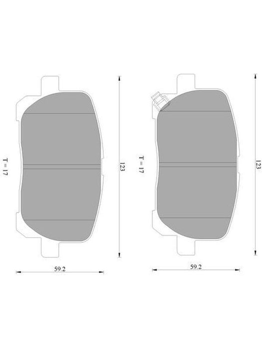 Bosch Brake Pad Front Set DB1487BL BOSCH - Micks Gone Bush