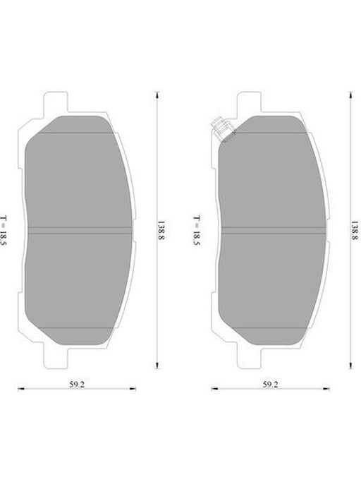Bosch Brake Pad Front Set DB1488BL BOSCH - Micks Gone Bush