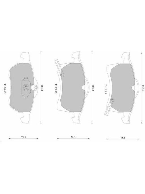 Bosch Brake Pad Front Set DB1510BL BOSCH - Micks Gone Bush