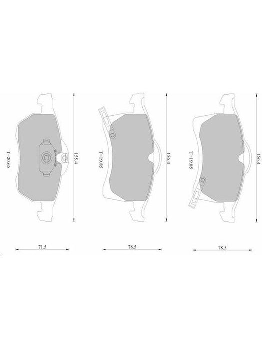 Bosch Brake Pad Front Set DB1510BL BOSCH - Micks Gone Bush