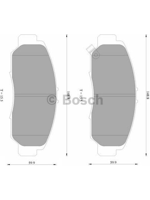 Bosch Brake Pad Front Set DB1515BL BOSCH - Micks Gone Bush