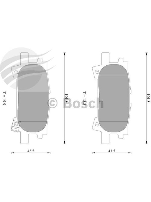 Bosch Brake Pad Rear Set DB1518BL BOSCH - Micks Gone Bush