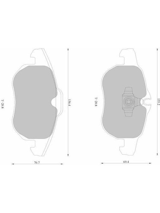 Bosch Brake Pad Front Set DB1664BL BOSCH - Micks Gone Bush