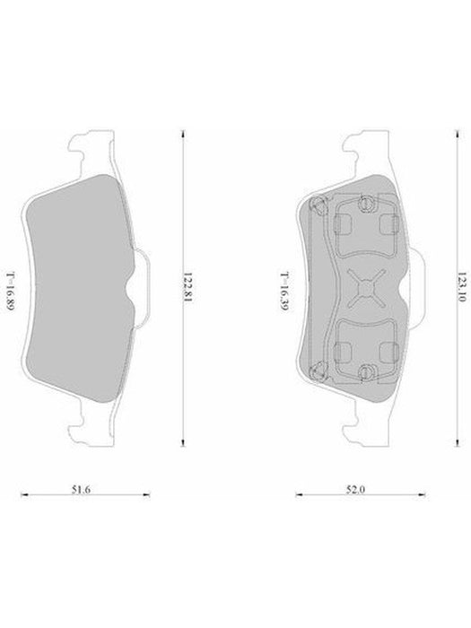 Bosch Brake Pad Rear Set DB1665BL BOSCH - Micks Gone Bush