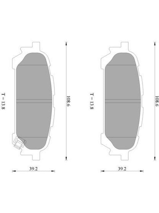 Bosch Brake Pad Rear Set DB1672BL BOSCH - Micks Gone Bush
