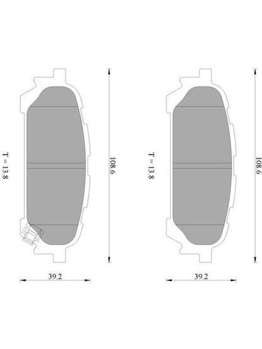 Bosch Brake Pad Rear Set DB1672BL BOSCH - Micks Gone Bush