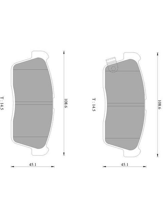 Bosch Brake Pad Front Set DB1674BL BOSCH - Micks Gone Bush