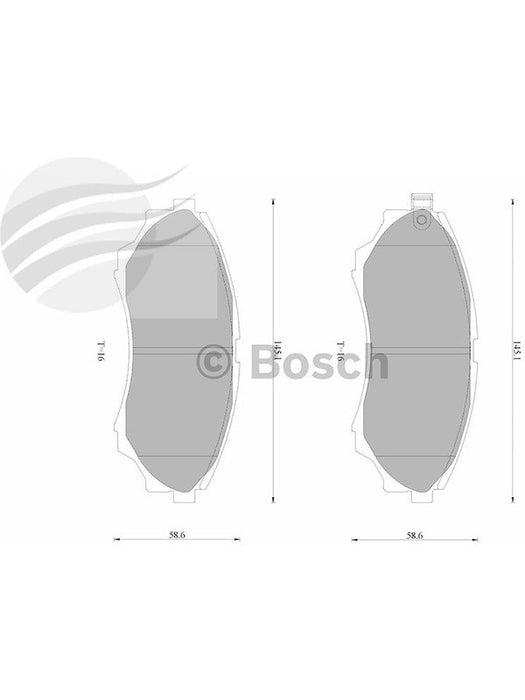 Bosch Brake Pad Front Set DB1681BL BOSCH - Micks Gone Bush
