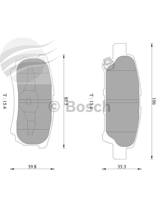 Bosch Brake Pad Rear Set DB1686BL BOSCH - Micks Gone Bush