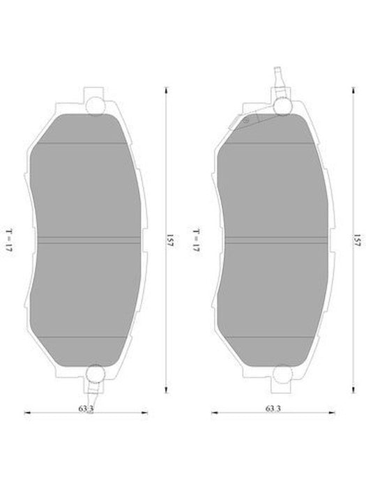 Bosch Brake Pad Front Set DB1722BL BOSCH - Micks Gone Bush