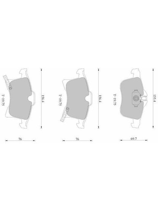 Bosch Brake Pad Front Set DB1808BL BOSCH - Micks Gone Bush