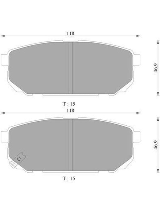 Bosch Brake Pad Rear Set DB1816BL BOSCH - Micks Gone Bush