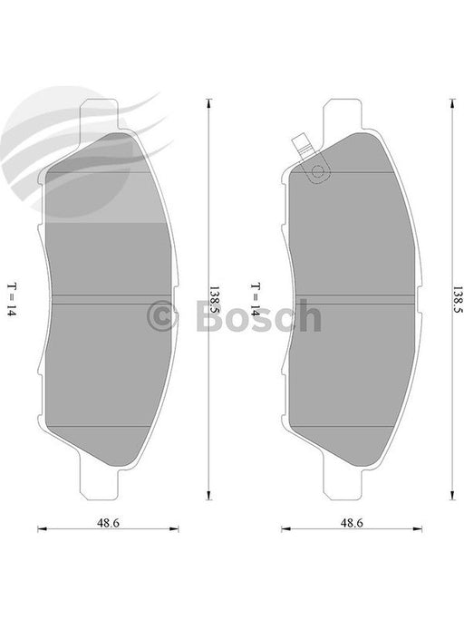Bosch Brake Pad Front Set DB1830BL BOSCH - Micks Gone Bush