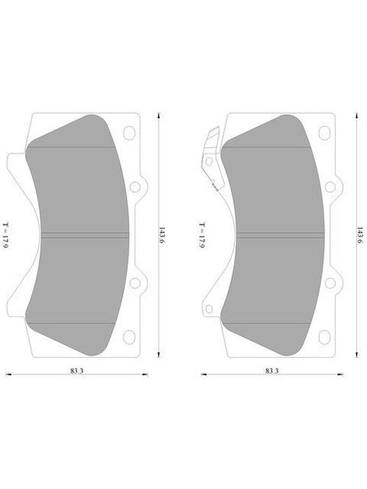 Bosch Brake Pad Front Set DB1838BL BOSCH - Micks Gone Bush