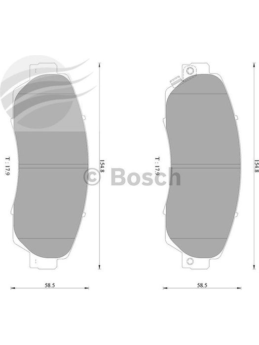 Bosch Brake Pad Front Set DB1843BL BOSCH - Micks Gone Bush