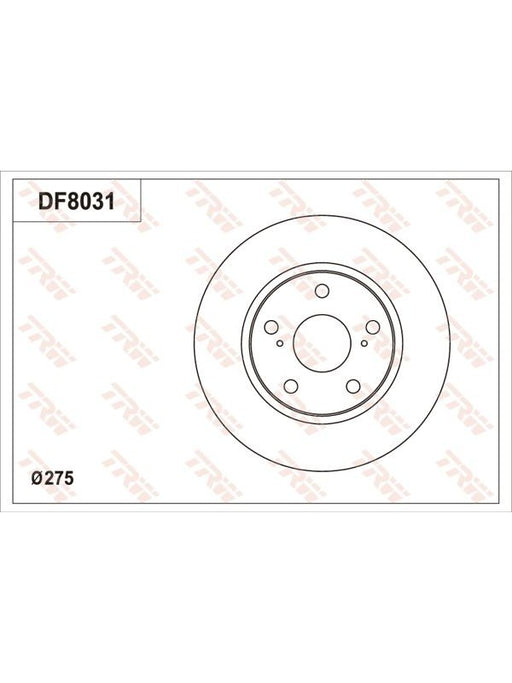 TRW Disc Brake Rotor (Single) 275mm DF8031S TRW - Micks Gone Bush
