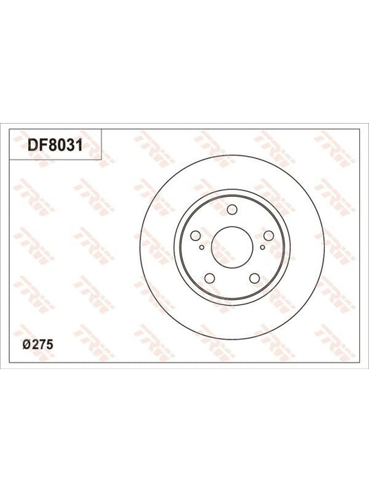 TRW Disc Brake Rotor (Single) 275mm DF8031S TRW - Micks Gone Bush