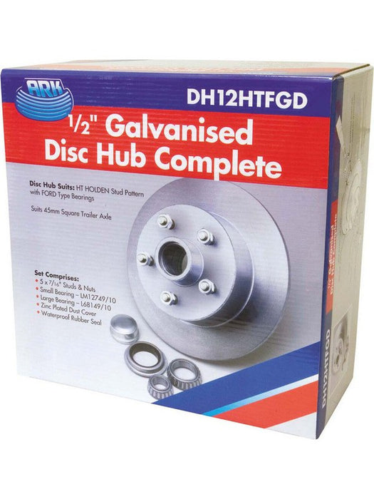 ARK 1/2" Trailer Disc Brake Hub Gal For Holden with Ford Bearings DH12HTFGD ARK - Micks Gone Bush
