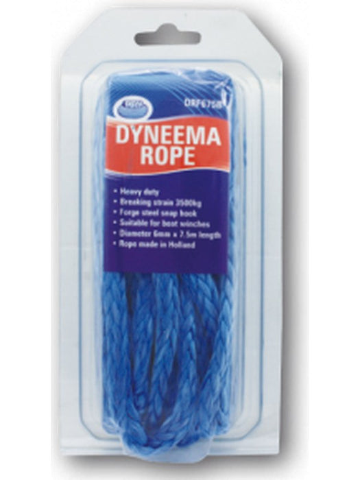 ARK Dyneema Rope 6mm X 7.5 Metre 3500Kg Steel Snap Hook Blister Pack DRF675B ARK - Micks Gone Bush