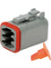 Deutsch Socket Connector DT 6 Way With Wedge DT06-6S-W Electrical Connectors Deutsch - Micks Gone Bush