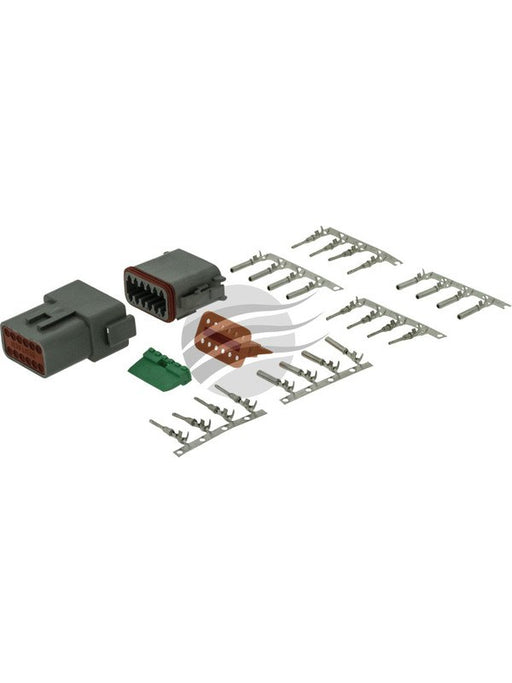 Deutsch Dt Series 12 Way Connector Kit Incl F Crimp Terminals And Wedges DT12 Weatherproof Connectors Deutsch - Micks Gone Bush