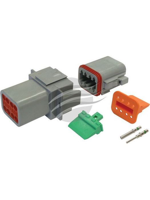 Deutsch Dt Series 8 Way Connector Kit Incl Green Band Terminals & Wedges DT8-1 Deutsch - Micks Gone Bush